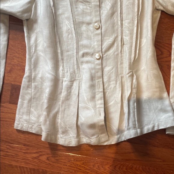 Armani Collezioni Cream Textured Jacket - Picture 5 of 9